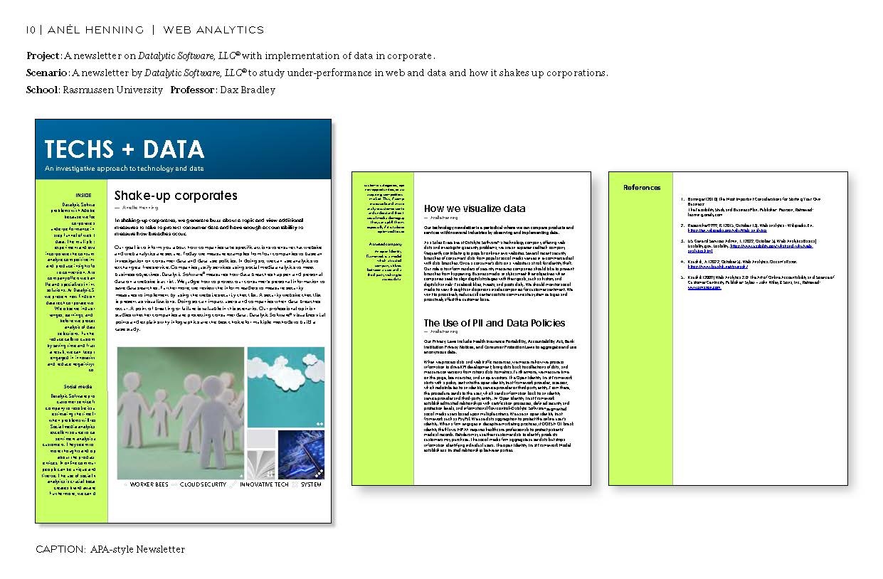 Newsletter Data Visualization Example Anel Henning — Ad Layout & Publication Design Portfolio
